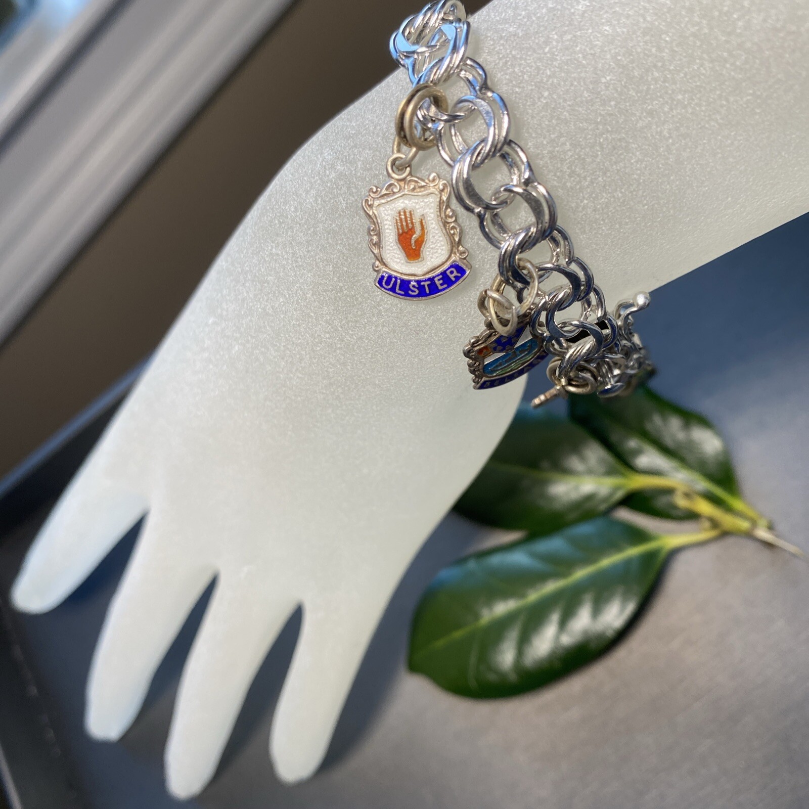 Vintage Charm Bracelet Estate Fine Jewelry Pre-Owned Sterling Ireland France