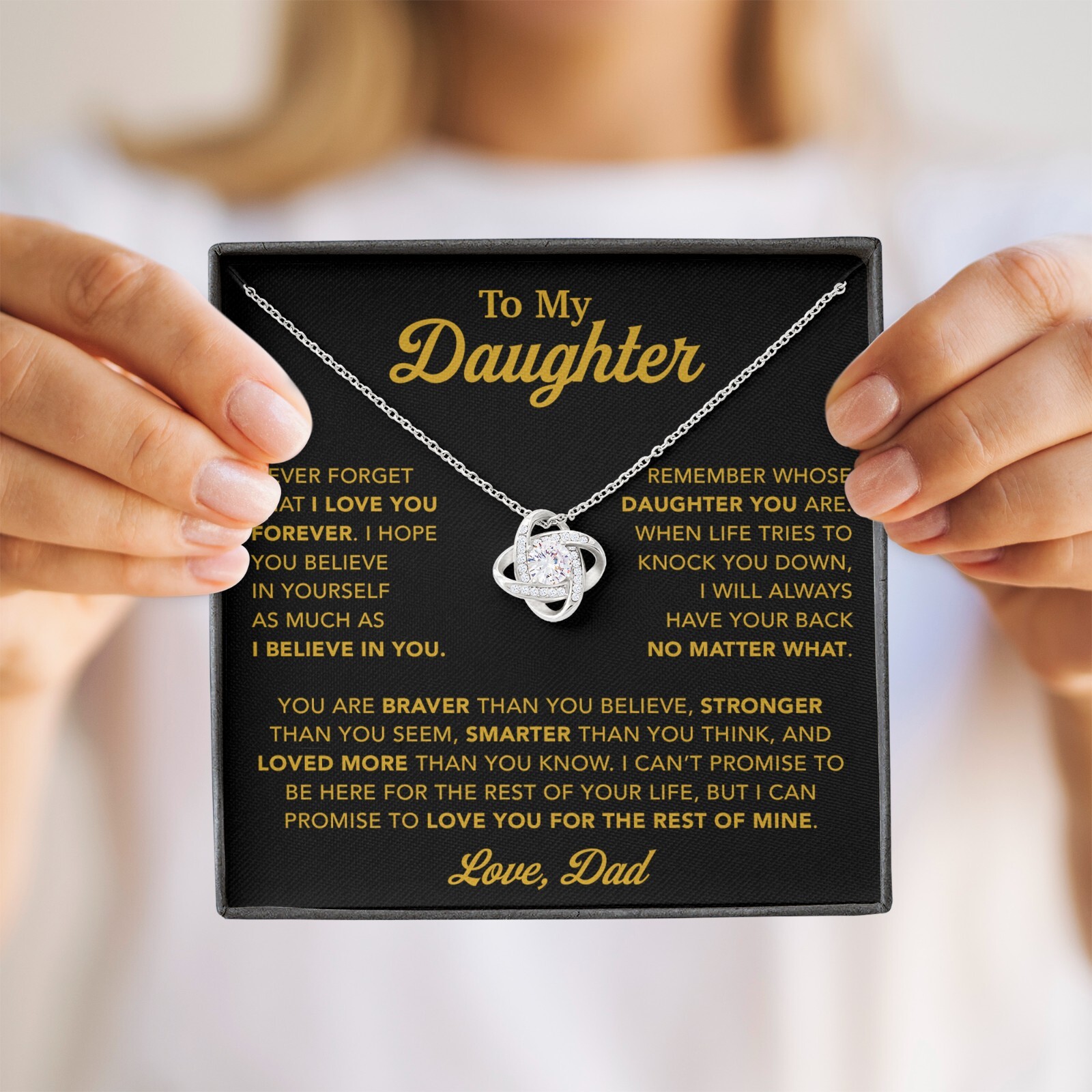 To My Daughter Necklace, Gift for Daughter from Dad, Father Daughter Necklace