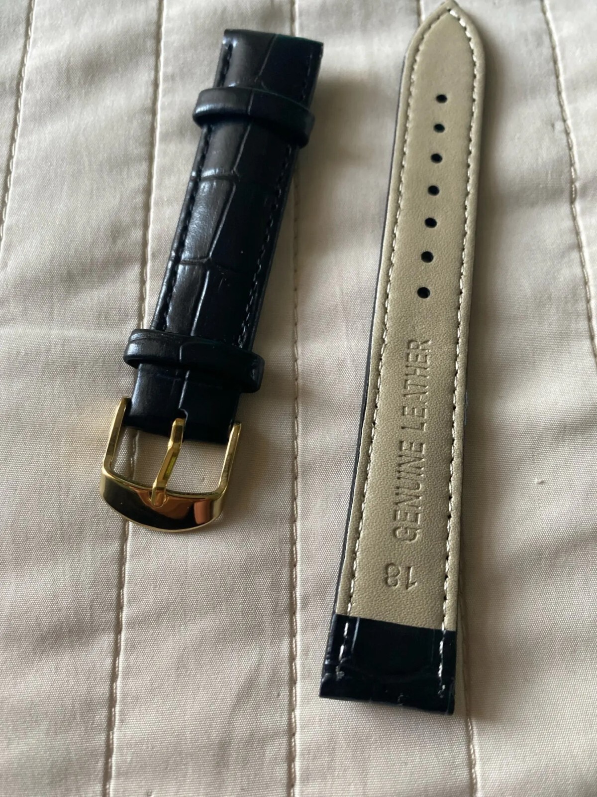 16mm 18mm 20mm 22mm 24mm Genuine Leather Wristband Watch Strap Band Bracelet