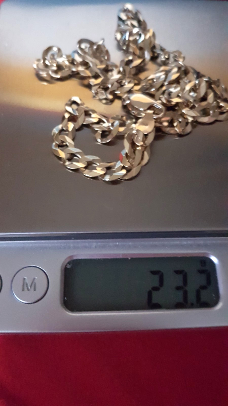 10k solid gold curb link chain 22 1/2 inches – 7 mm 23 grams
