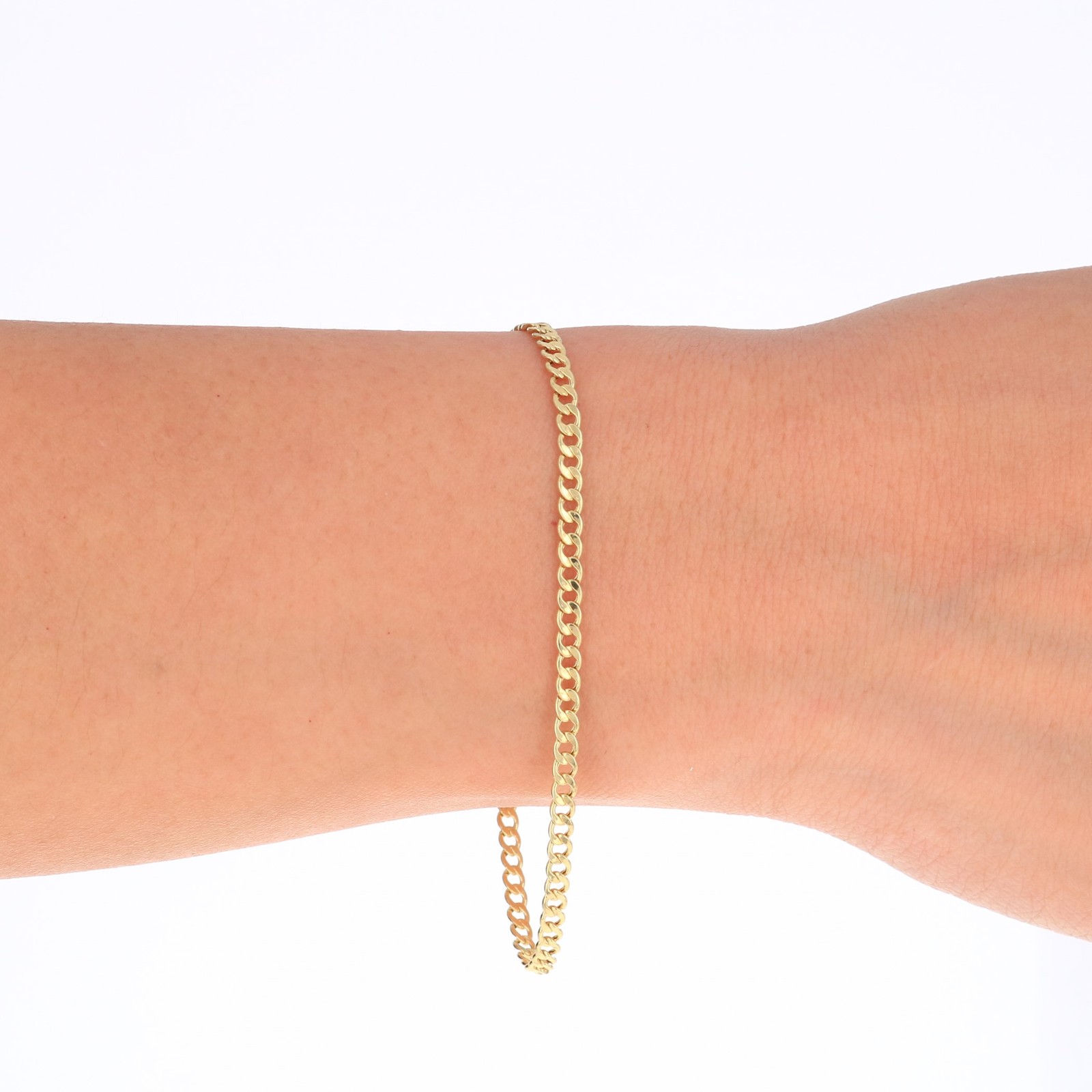 10K Yellow Gold 2.5mm-7.5mm Cuban Curb Link Chain Bracelet Mens Womens 7″ – 9″