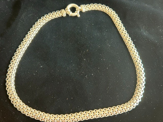 Milor Made in Italy 925 Sterling Silver Necklace – 17 Inches, Weighs 25 Grams