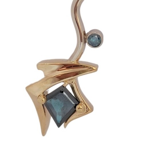 Gold Diamond Necklace Pearl 14k Drop