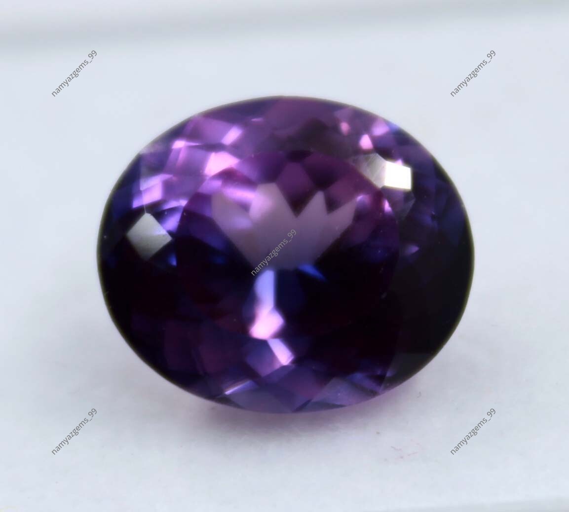 6 Ct Extremely Rare Natural Purple Tanzanite Oval Certified Loose Gemstone