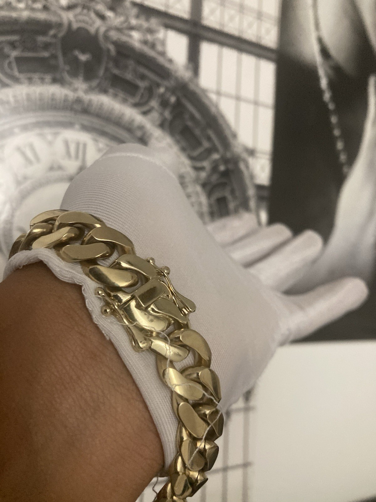 14K Gold Plated Steel Miami Cuban Link Bracelet Men’s Gold Cuban Link Jewelry