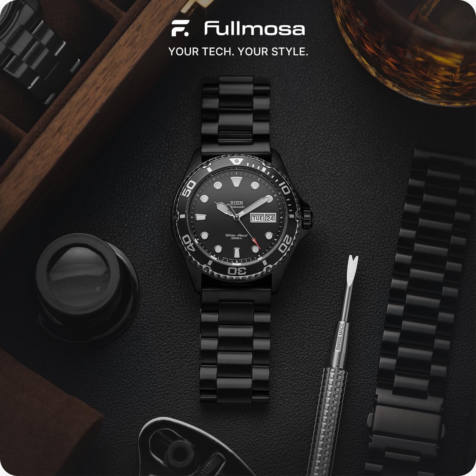 Fullmosa Stainless Steel Watch Band 16mm 18mm 19mm 20mm 22mm 24mm, Quick Rele…
