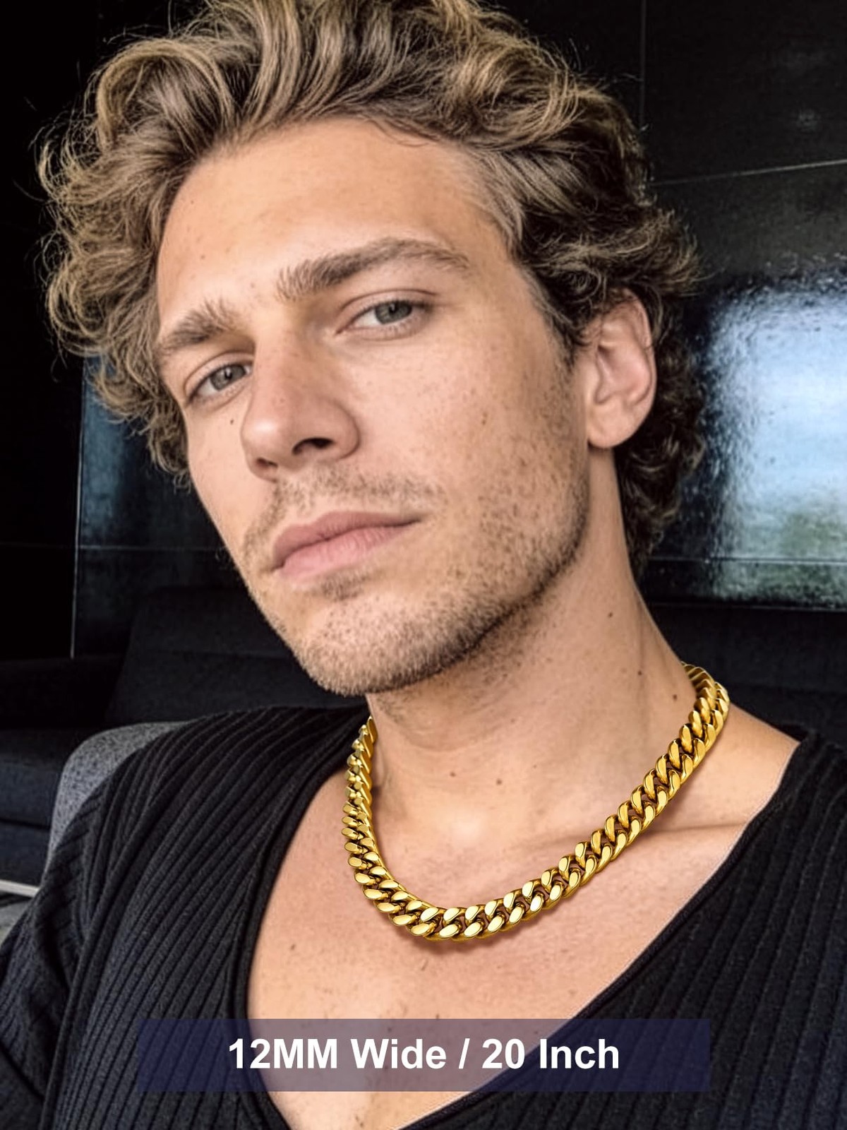Men’s Premium Solid Stainless Steel Miami Cuban Link Chain Necklace