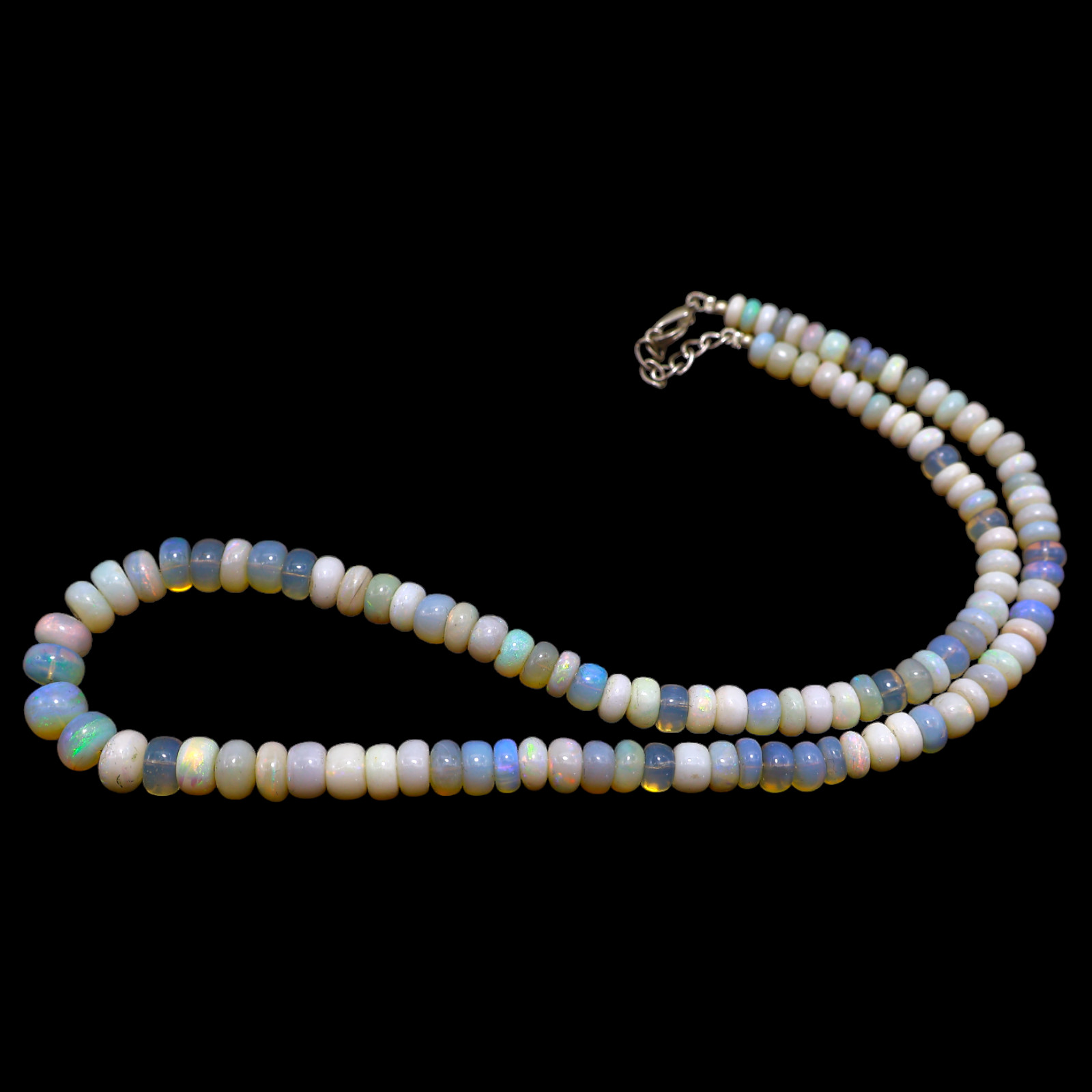 Smooth Fire Opal Beaded Not Applicable Rondelle Unique Artisan Necklace Jewelry
