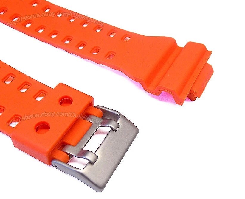 Generic Orange Watch Band Compatible w/ Casio GA100 GA120 GA110FC-2A GA110TS-1A4