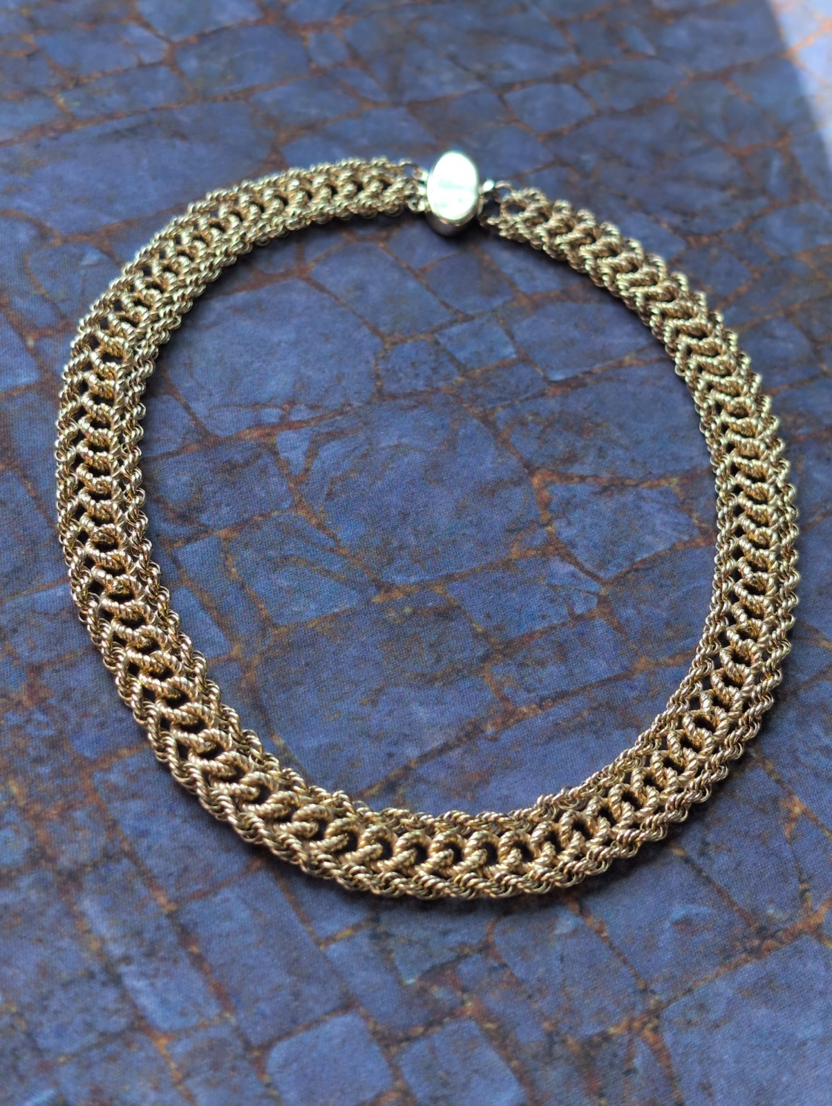 Antique Victorian Gorgeous Gold Filled Choker Necklace ( stamped )
