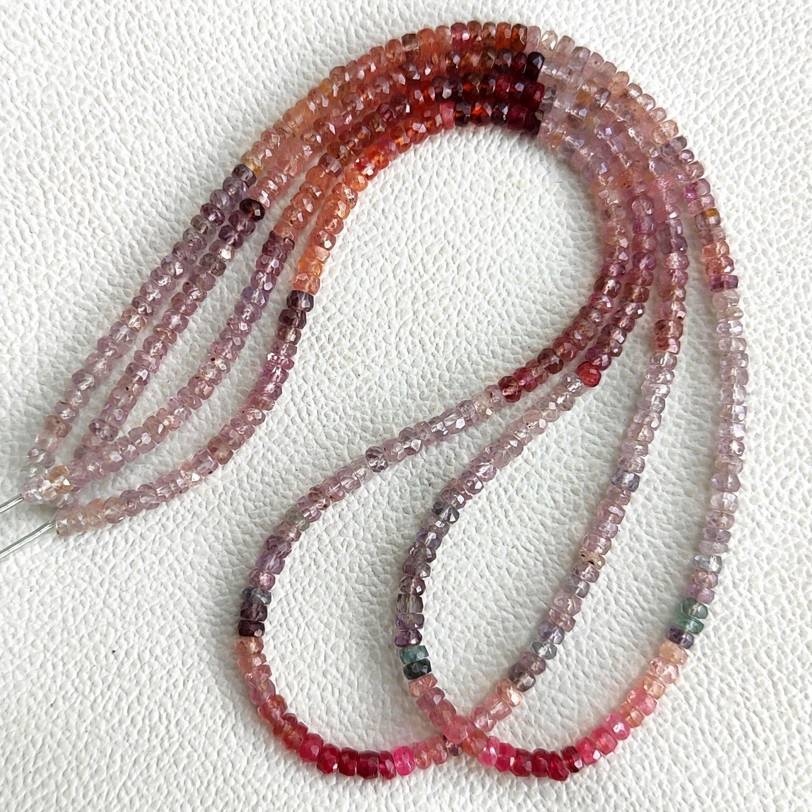 Sri Lanka Spinel Beads 4mm Faceted Rondelle 17″ Strand Natural Gemstones DIY