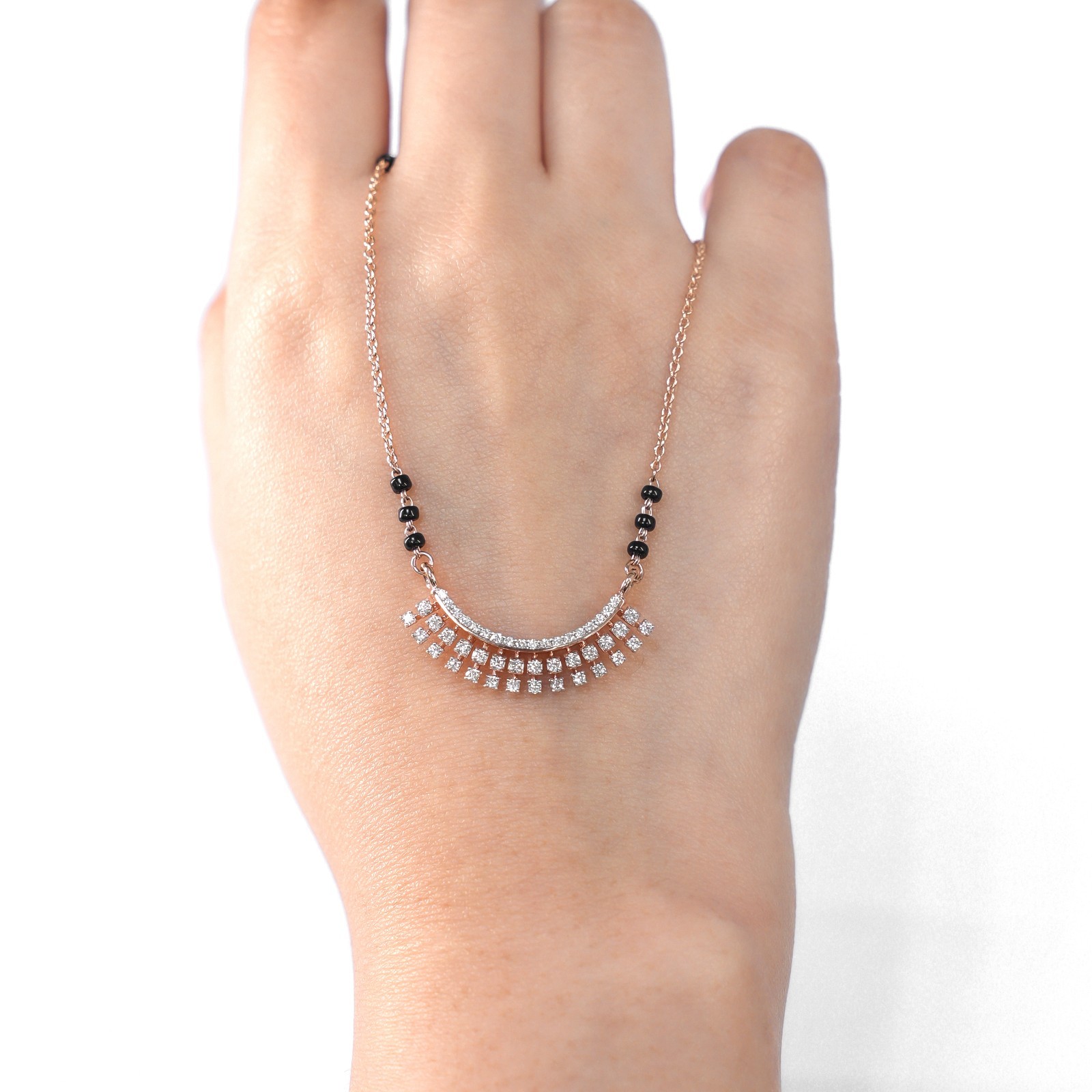 18 KARAT MANGALSUTRA NECKLACE | NATURAL DIAMOND IGI CERTIFIED | WOMAN