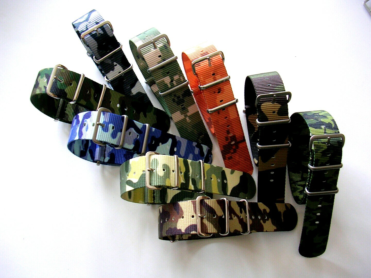 NATO G10 CAMO Ballistic nylon Military strap MoD Spec stitch watch band USA ship