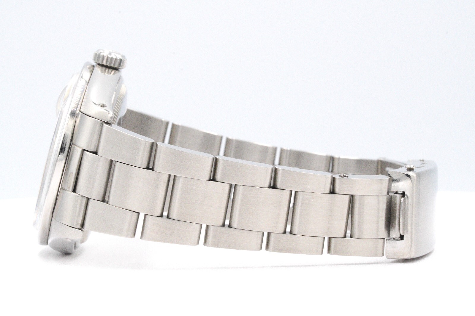 Mens Rolex Date Stainless Steel Watch Engine-Turned Index Bezel Silver Dial 1501