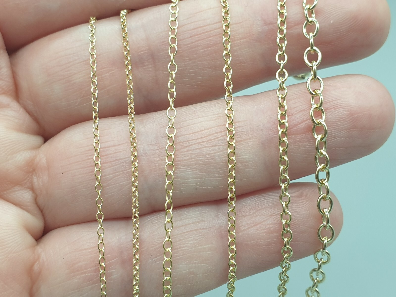 9ct Yellow Gold Extender Chain 9k Safety Bracelet Necklace Extension 0.5″ to 4″