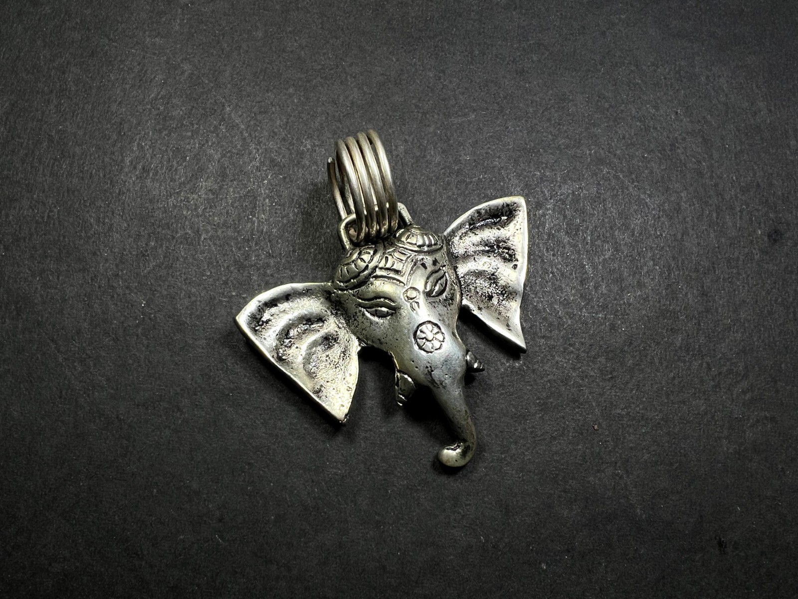 P636 Hindu Lord Ganesha Yoga Collectible Amulet UNISEX Solid Brass Pendant Nepal