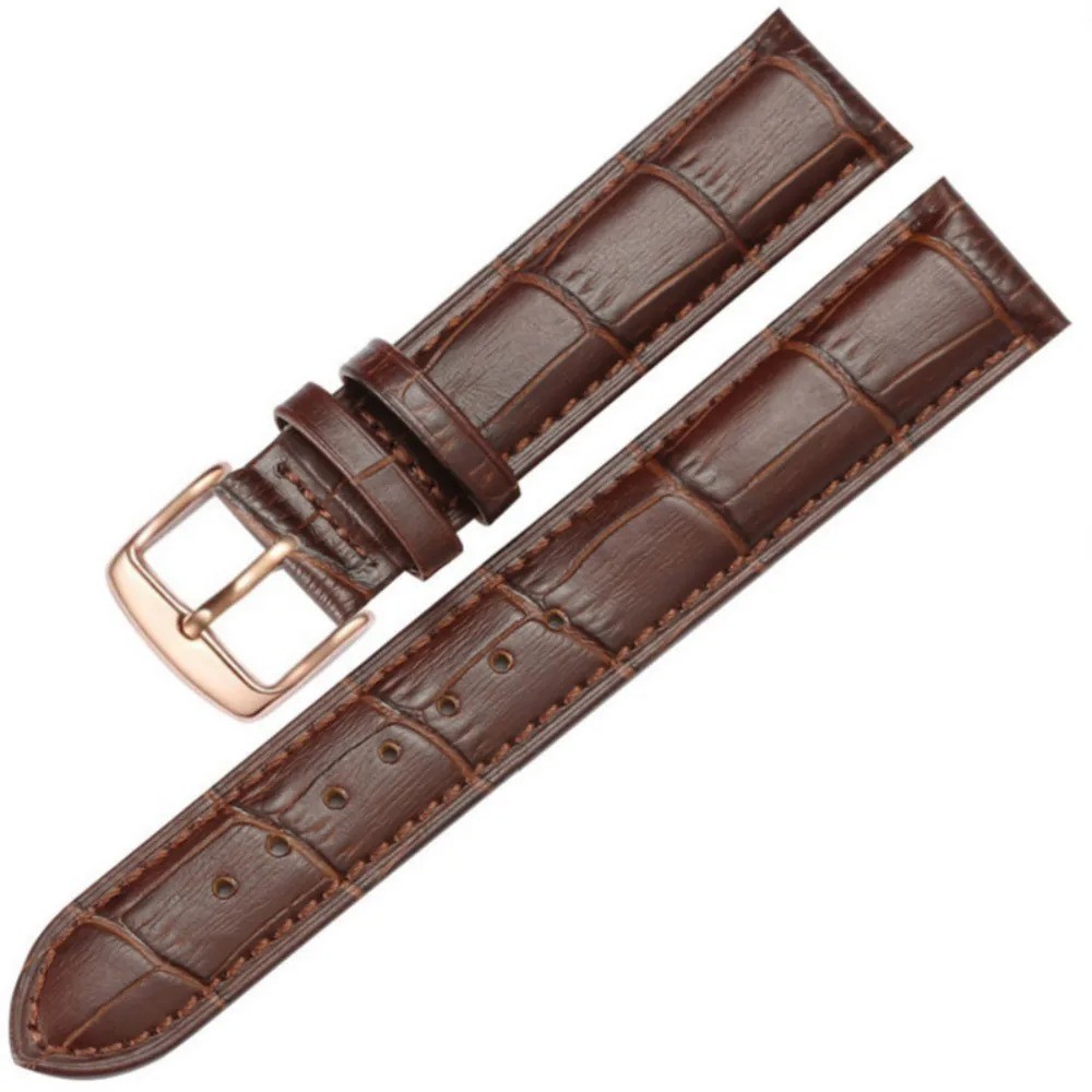 Genuine Leather Mens Watch Strap Band Brown Black 12mm 14mm 16mm 18mm 20mm 22mm