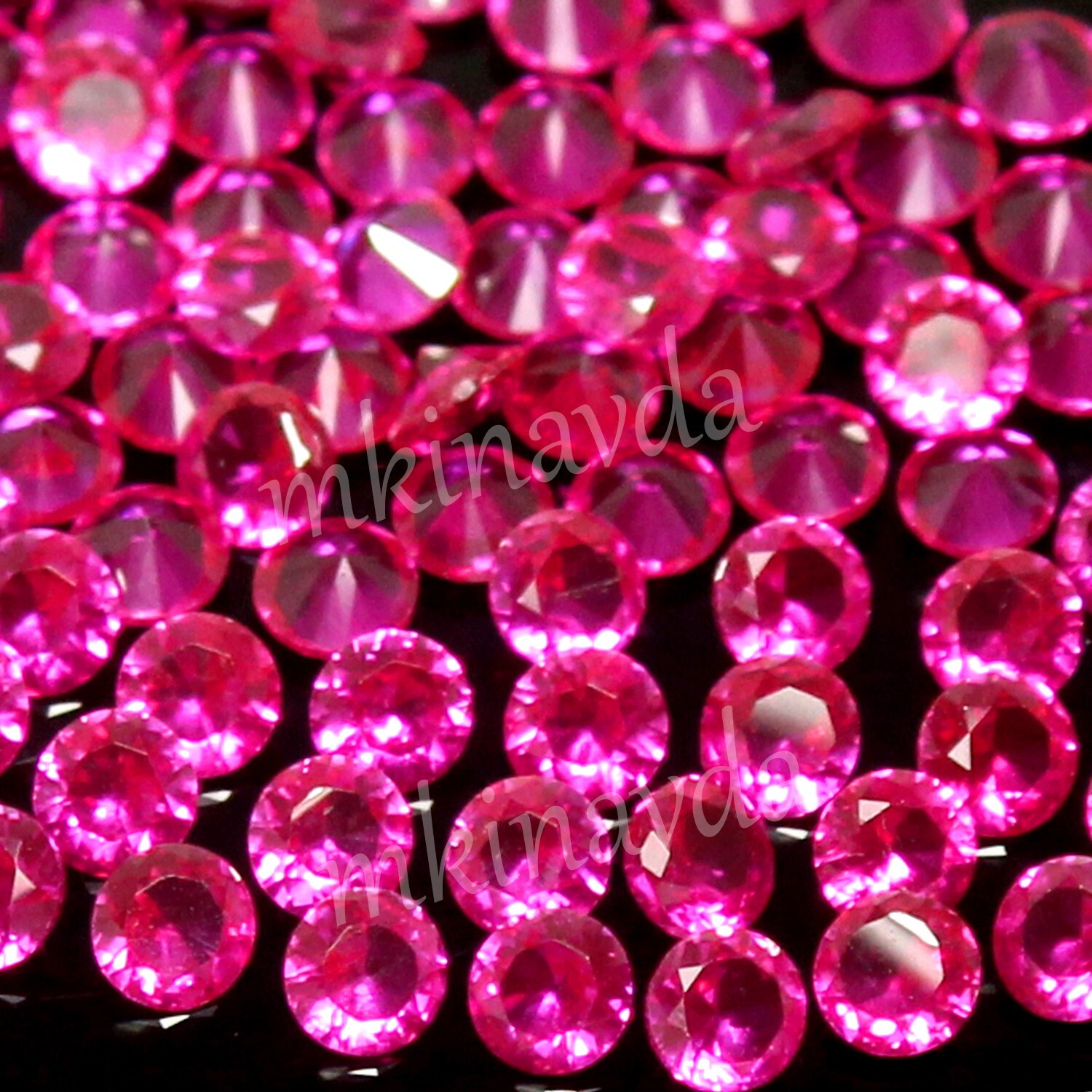 Natural Certified Mogok Pigeon Blood Red Ruby 0.80 MM Round Gemstone 1000 Pc Lot
