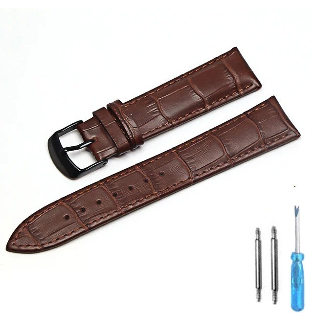 Genuine Leather Mens Watch Strap Band Brown Black 12mm 14mm 16mm 18mm 20mm 22mm