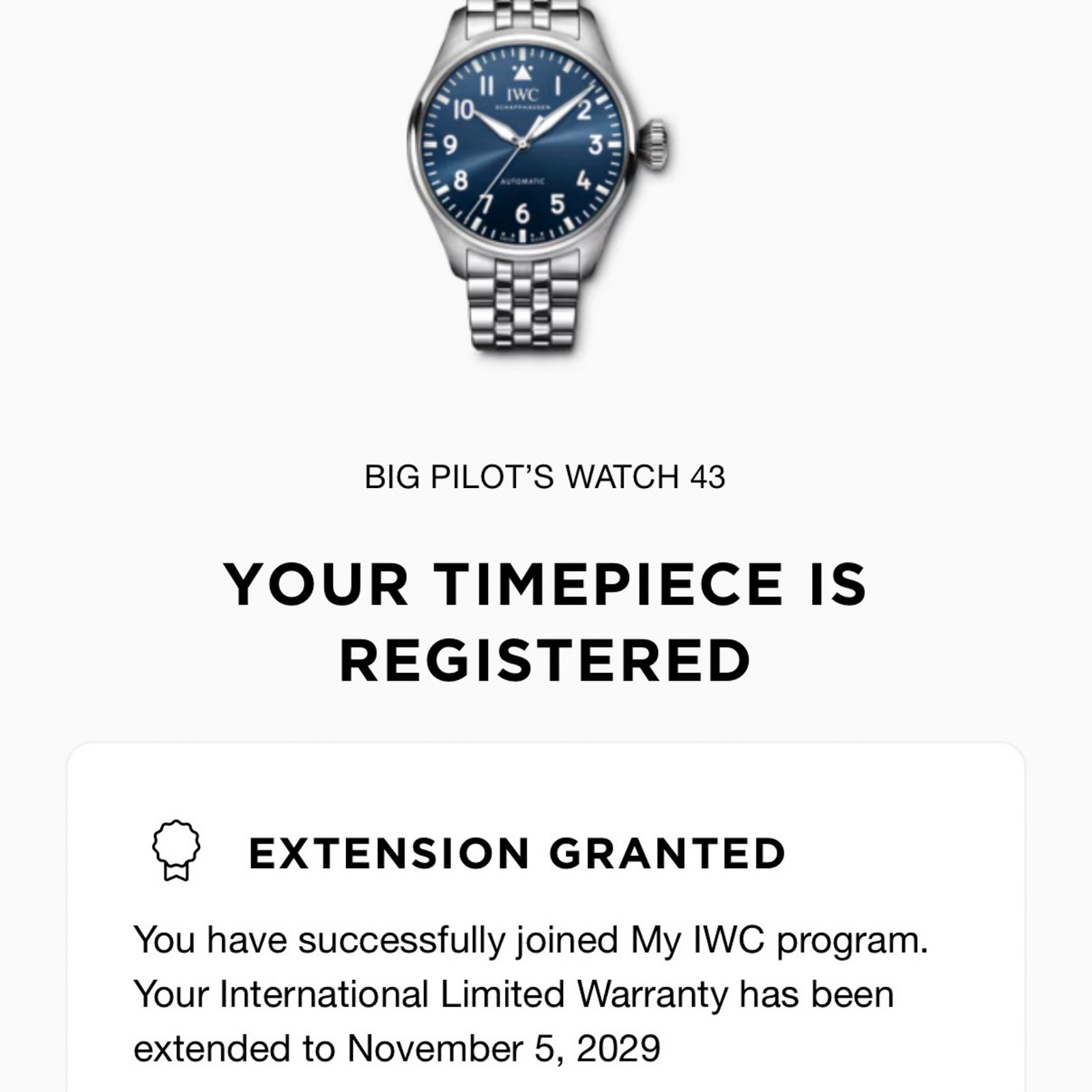 IWC Big Pilot’s Watch | Ref. IW329304 | 43mm | Blue Dial | 2021 | Full Set