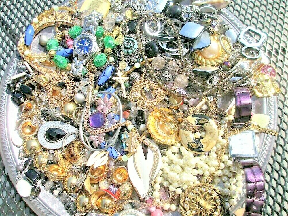 10 Pounds Unsorted Jewelry Lot Vintage Modern Lot Wear Junk Craft DIY Repurpose