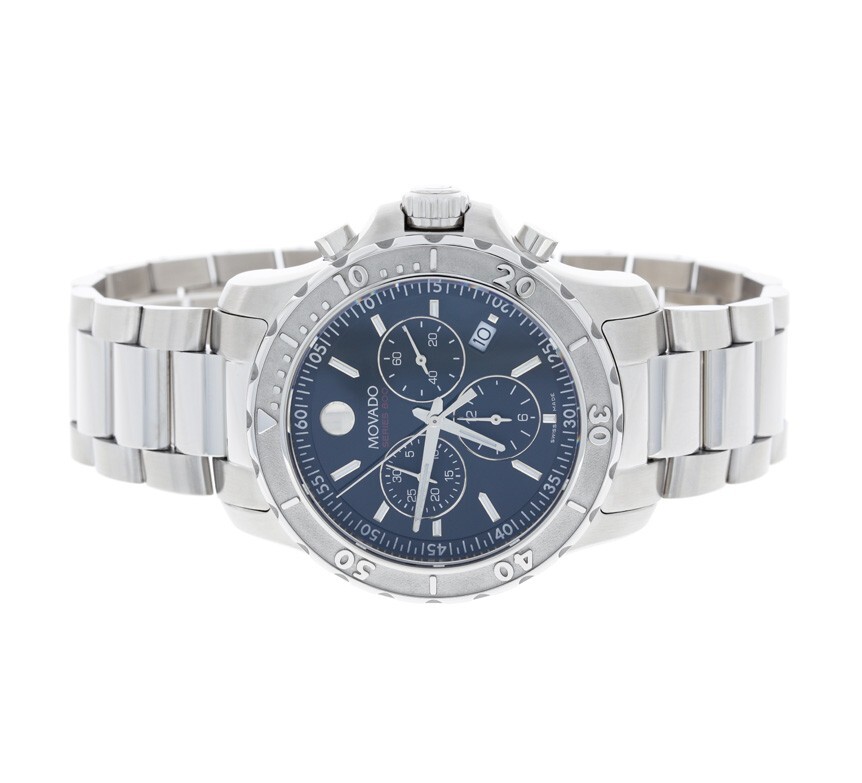 Movado series 800 Mens Watch Steel Chrono Box One Year Warranty 14.1.14.1195