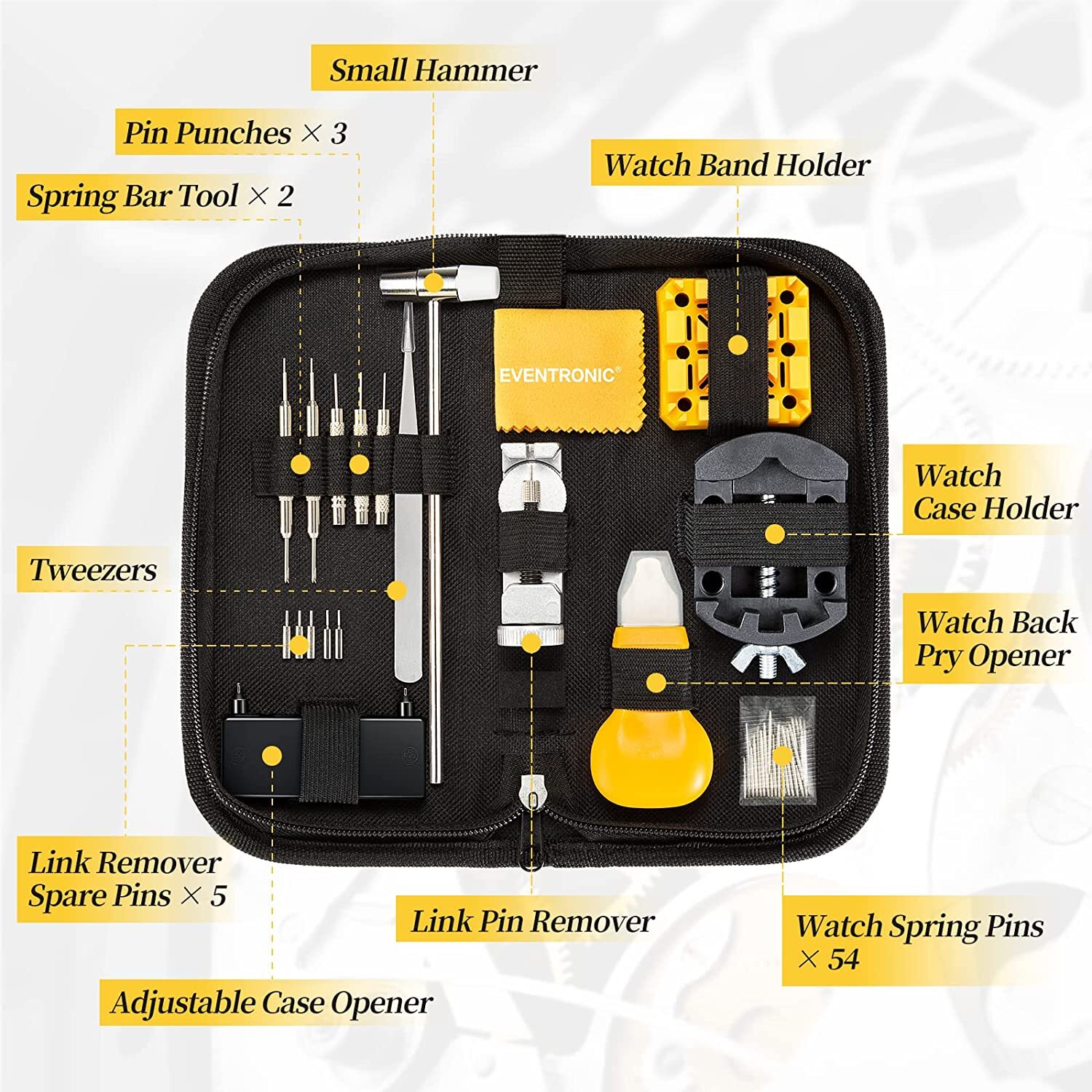 2023 Watch Repair Kit Watchmaker Back Case Remover Opener Link Pin Spring Bar