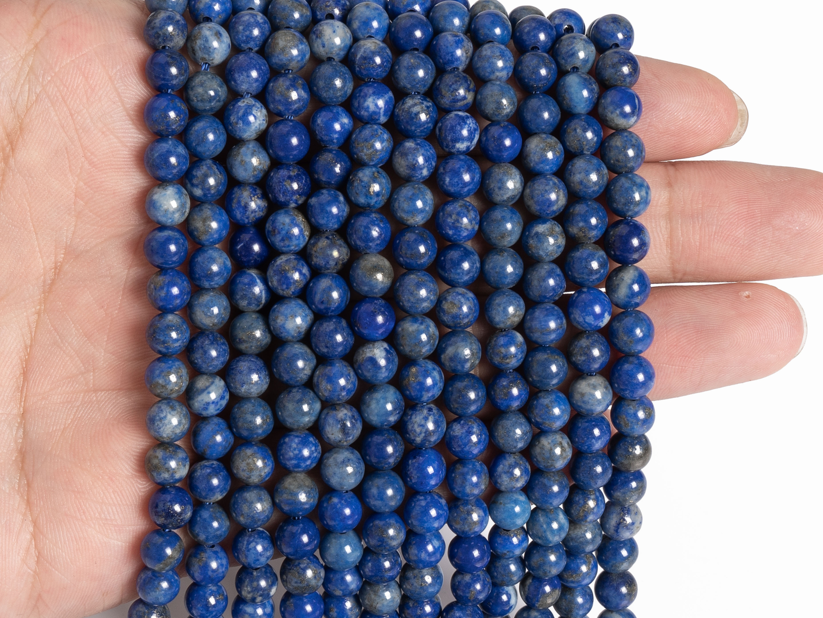 Genuine Natural Blue Lapis Lazuli Beads Grade A Round Loose Beads 6MM 10MM