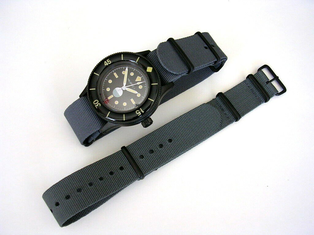 NATO ® X nylon watch band strap Coast Guard Orange 20m 22m g10 PVD RAF IW SUISSE