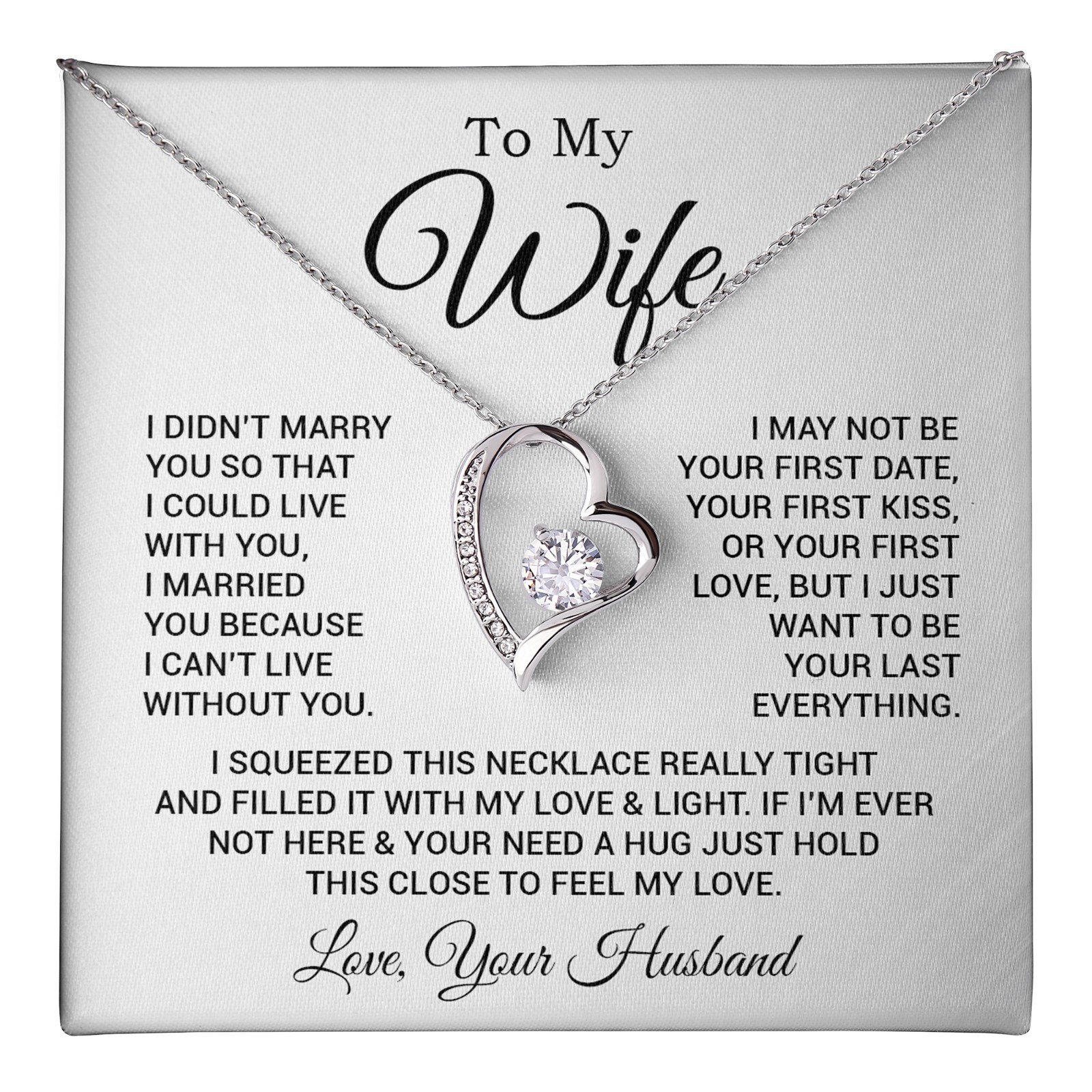To My Wife Necklace, Gift For Wife, Anniversary Gift For Wife, Necklace For Wife