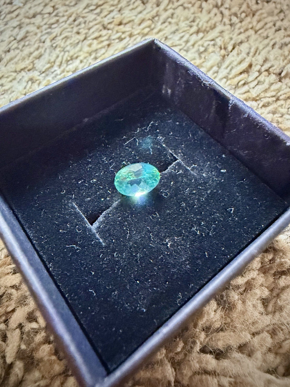 Loose Slightly Included Natural Teal Sapphire, Oval-Cut, 1 Piece