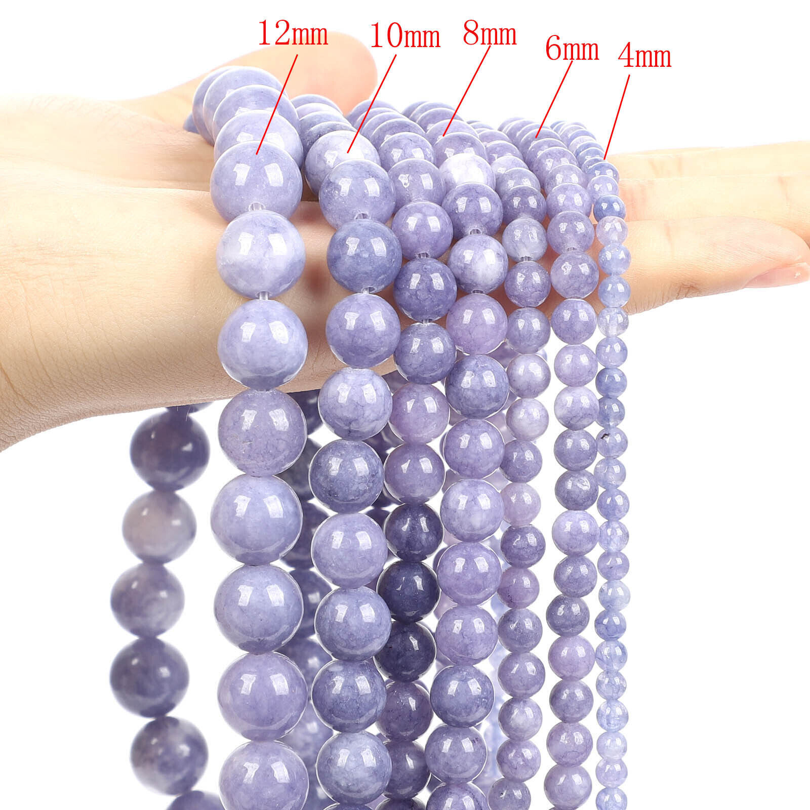 Natural Gemstone Round Spacer Loose Beads Jewelry Making 4mm 6mm 8mm 10mm 12mm