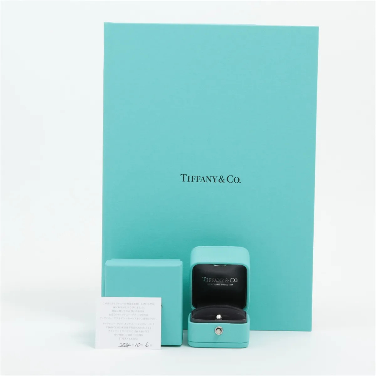 Tiffany Harmony diamond Ring Pt950 3.1g D0.21 F IF 3EX NONE