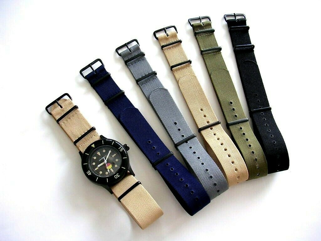 NATO G10 PVD nylon Military Army Diver watchband RAF strap Bond stitch IW SUISSE