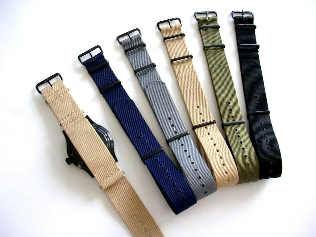 NATO ® X nylon watch band strap Coast Guard Orange 20m 22m g10 PVD RAF IW SUISSE
