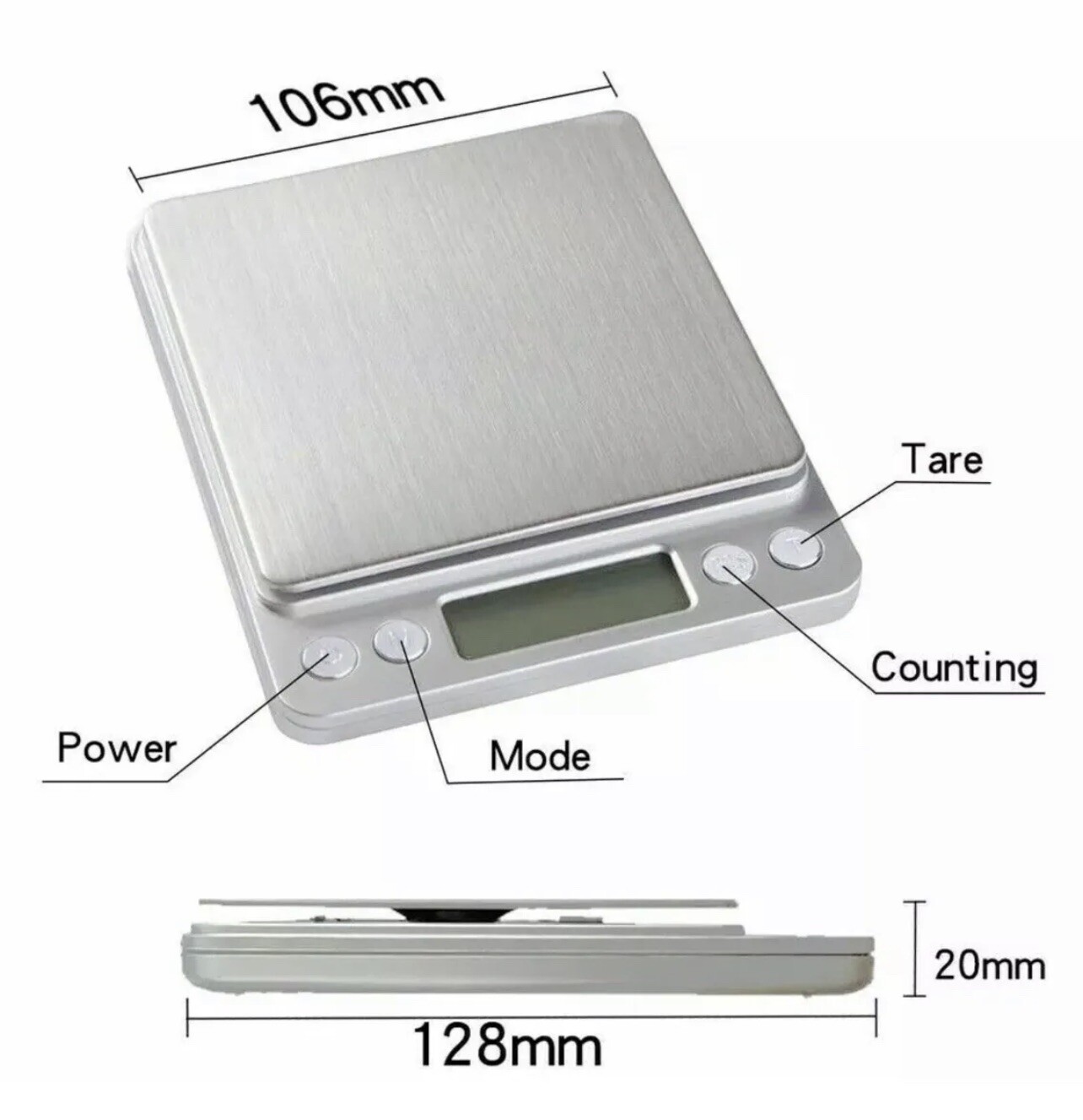 Digital Weighing Scale 0.1 Grams To 3000 Grams. Great For Kitchen And Jewellry