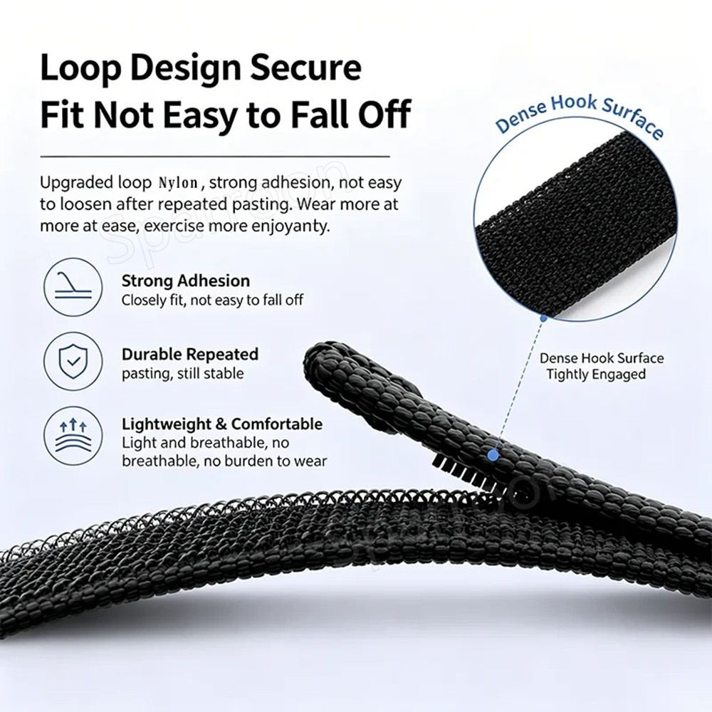 For Google Fitbit Air 2026 Replacement Silicone Nylon Loop Adjustable Band Strap