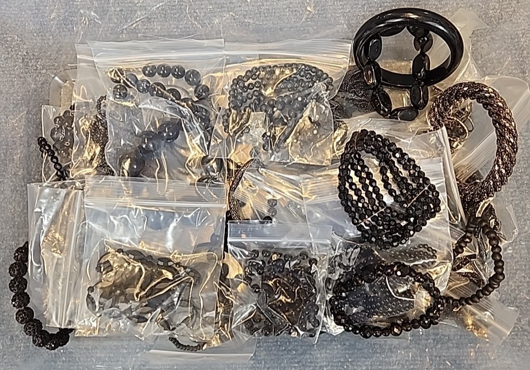 Jewelry Wearable Midnight Black Collection 5 Lbs Lot # 511 See Description