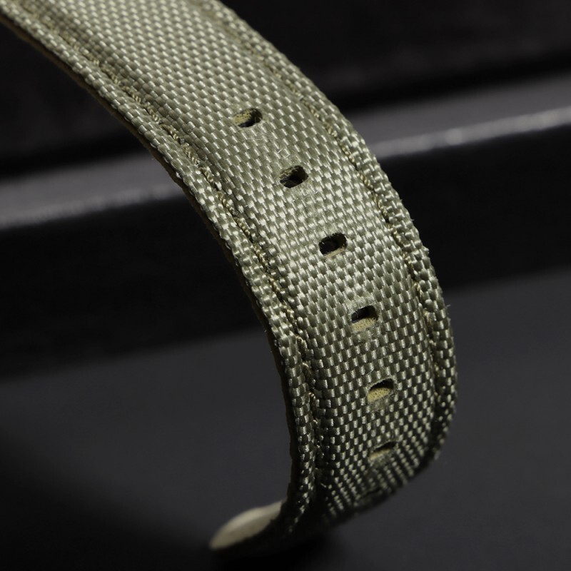 Butterfly Buckle Nylon Leather Watch Strap Canvas Quick Release Wrist Band 20 22