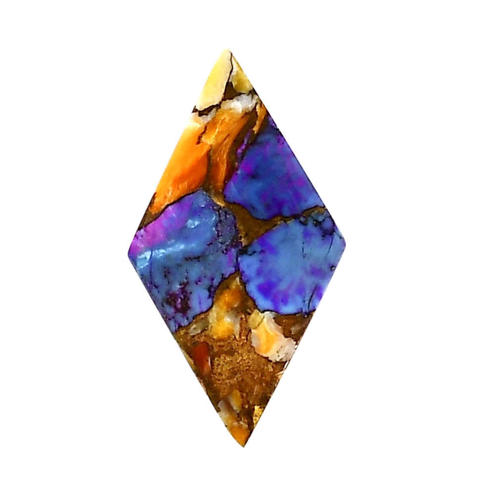 Spiny Oyster Turquoise 16×29.3×2.7 mm Fancy Shape Polished Gemstone LS87-05381
