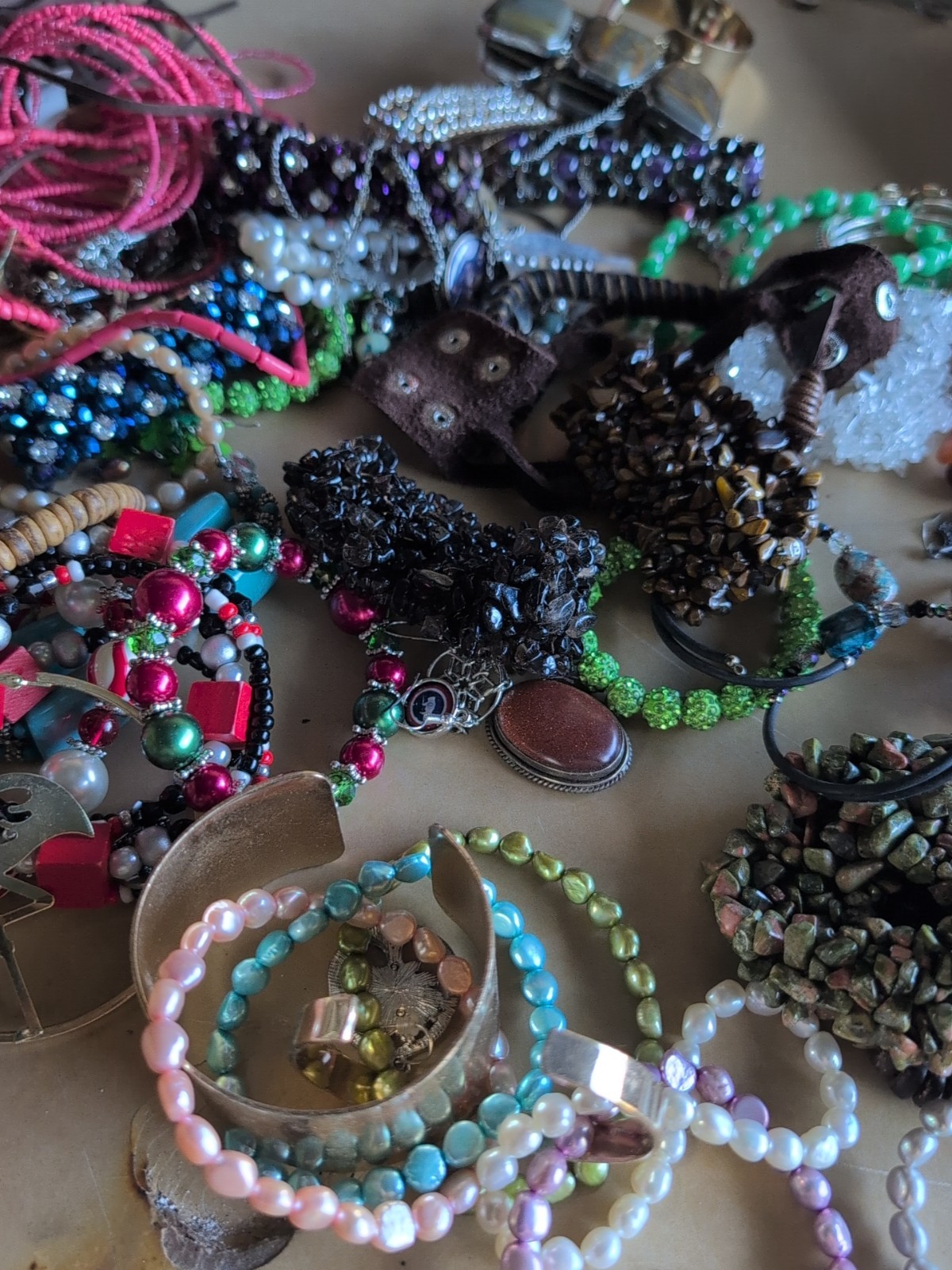HUGE Vintage to Now ALL UNSEARCHED Jewelry Lot Wearable Craft Estate Find 4lbs