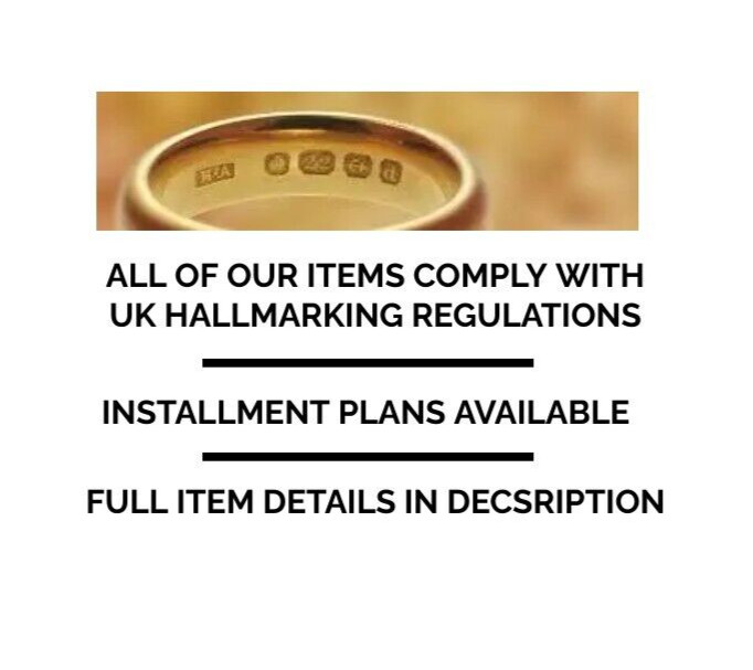 Ladies women’s 9ct 9carat yellow gold diamond half eternity ring UK size N 1/2
