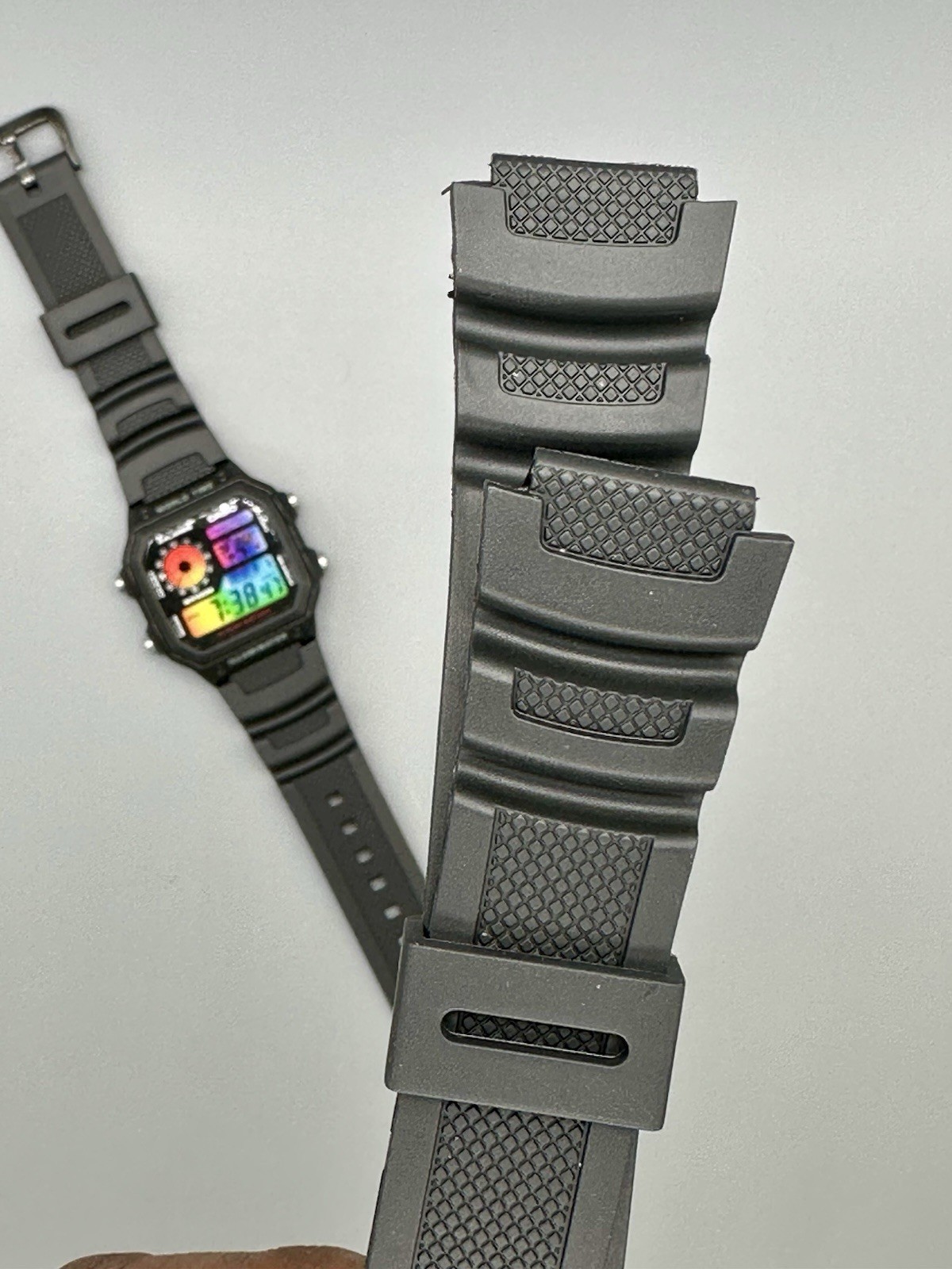 Soft Silicone Watch Band 18mm Rubber Strap – for Casio AE1200 AE1300 F91W A168