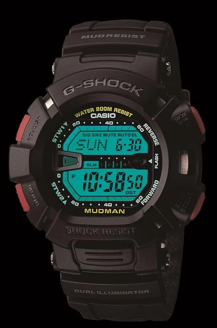 CASIO G-9000-1V MUDMAN G-SHOCK Black Resin Digital Chrono 200M Sport Watch $120