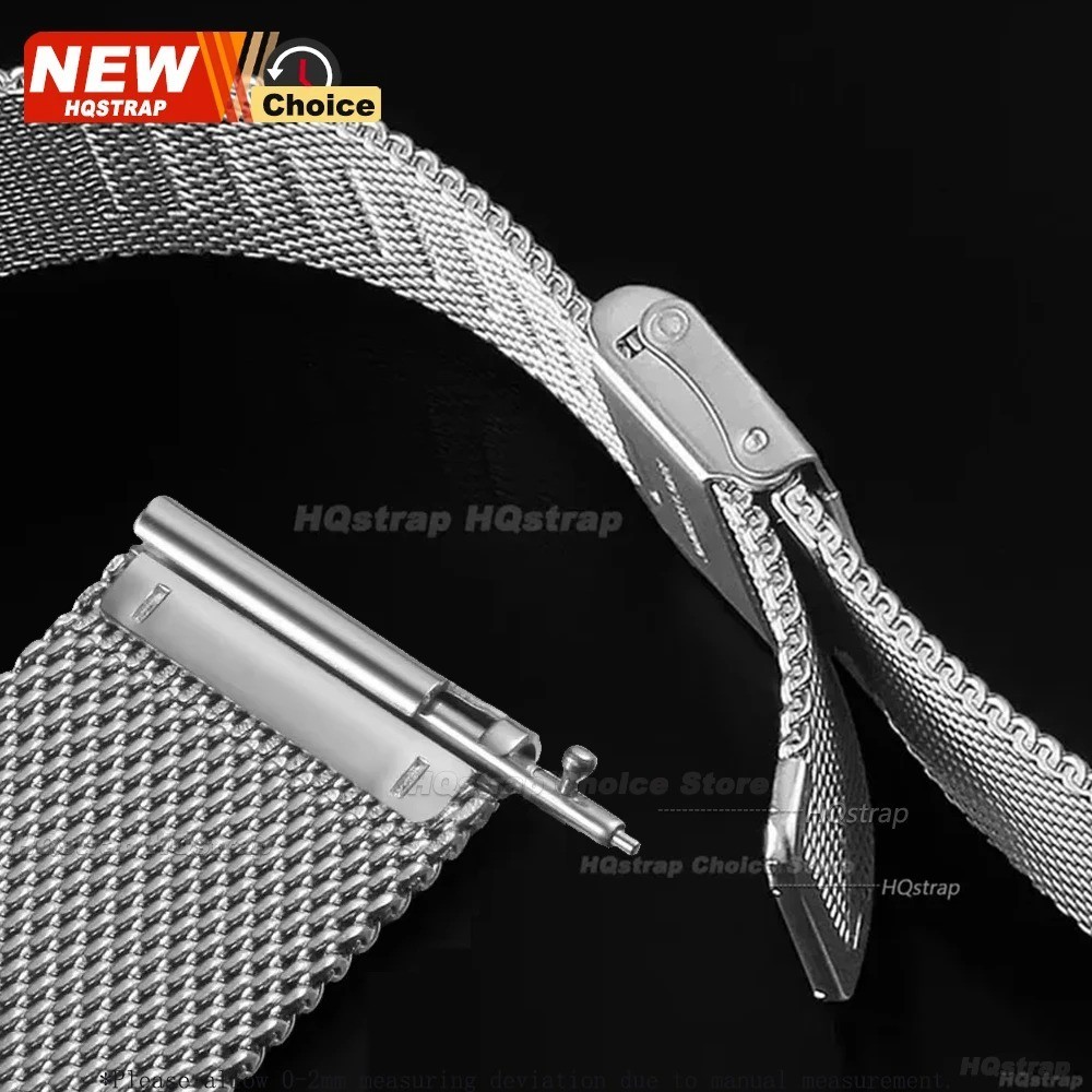Stainless Steel Mesh Watch Strap Milanese Metal Band 12 14 16 18 20 22 24mm