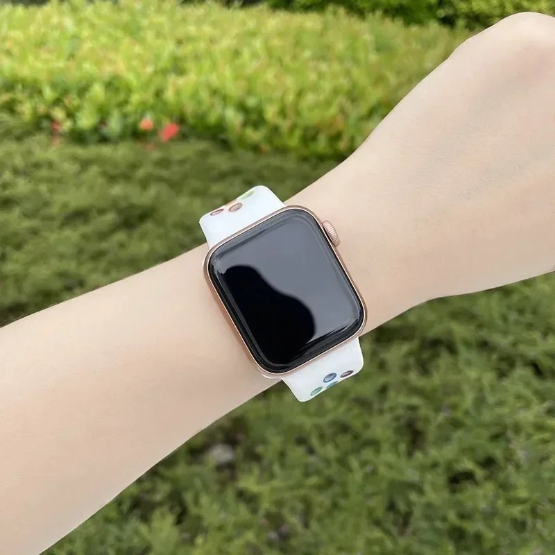 Silicone Sport Strap Band for Apple Watch Series 10 9 8 7 6 5 4 3 2 1 SE