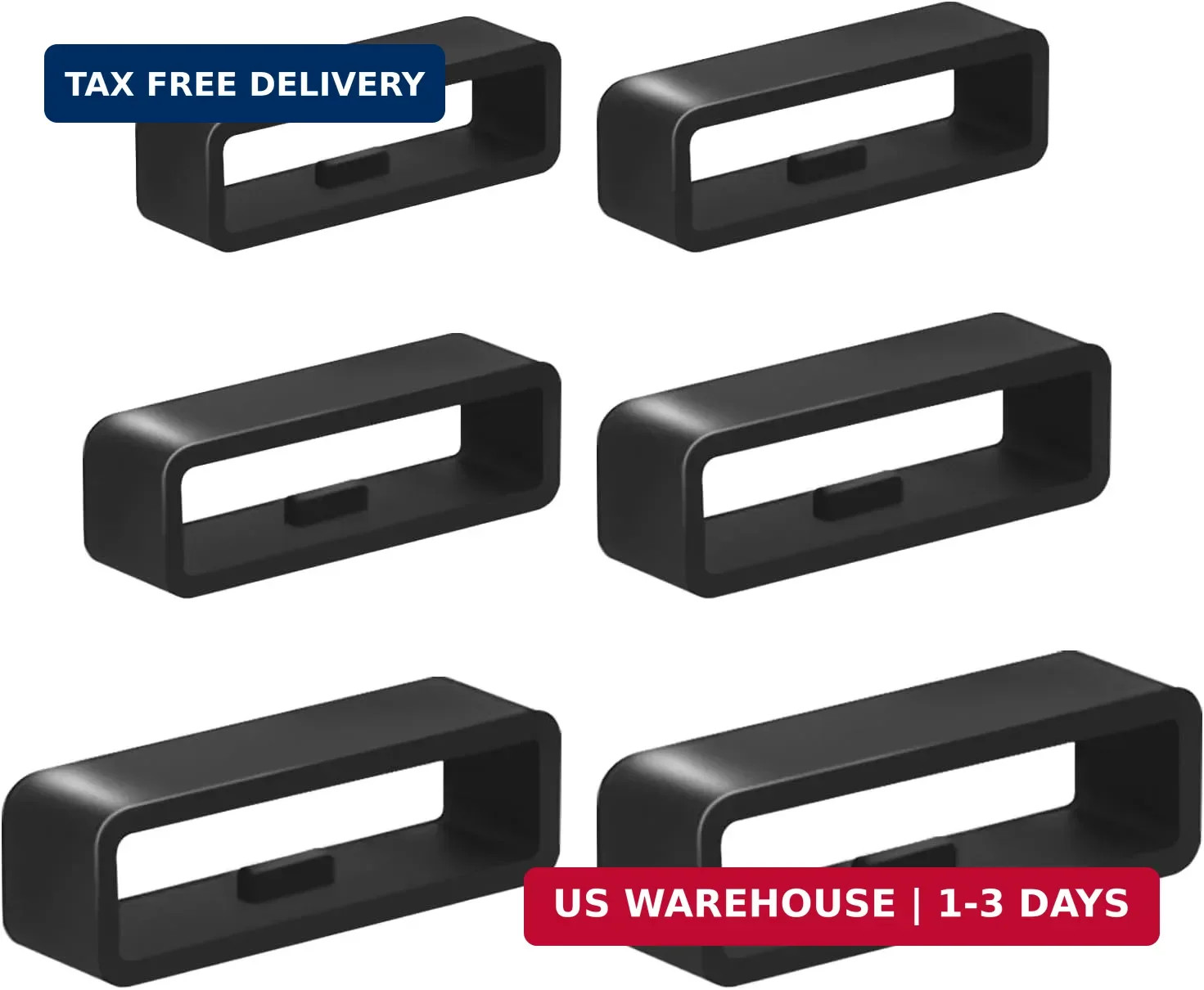 6 Pcs Watch Band Keepers, 16mm/18mm/20mm/22mm /24mm/26mm Watch Strap Holder Loop