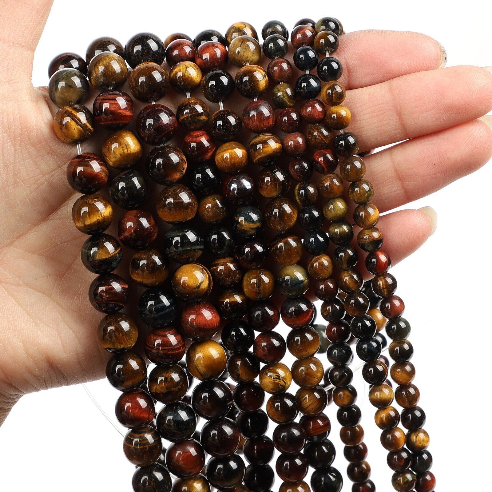 Natural Gemstone Round Spacer Loose Beads Jewelry Making 4mm 6mm 8mm 10mm 12mm