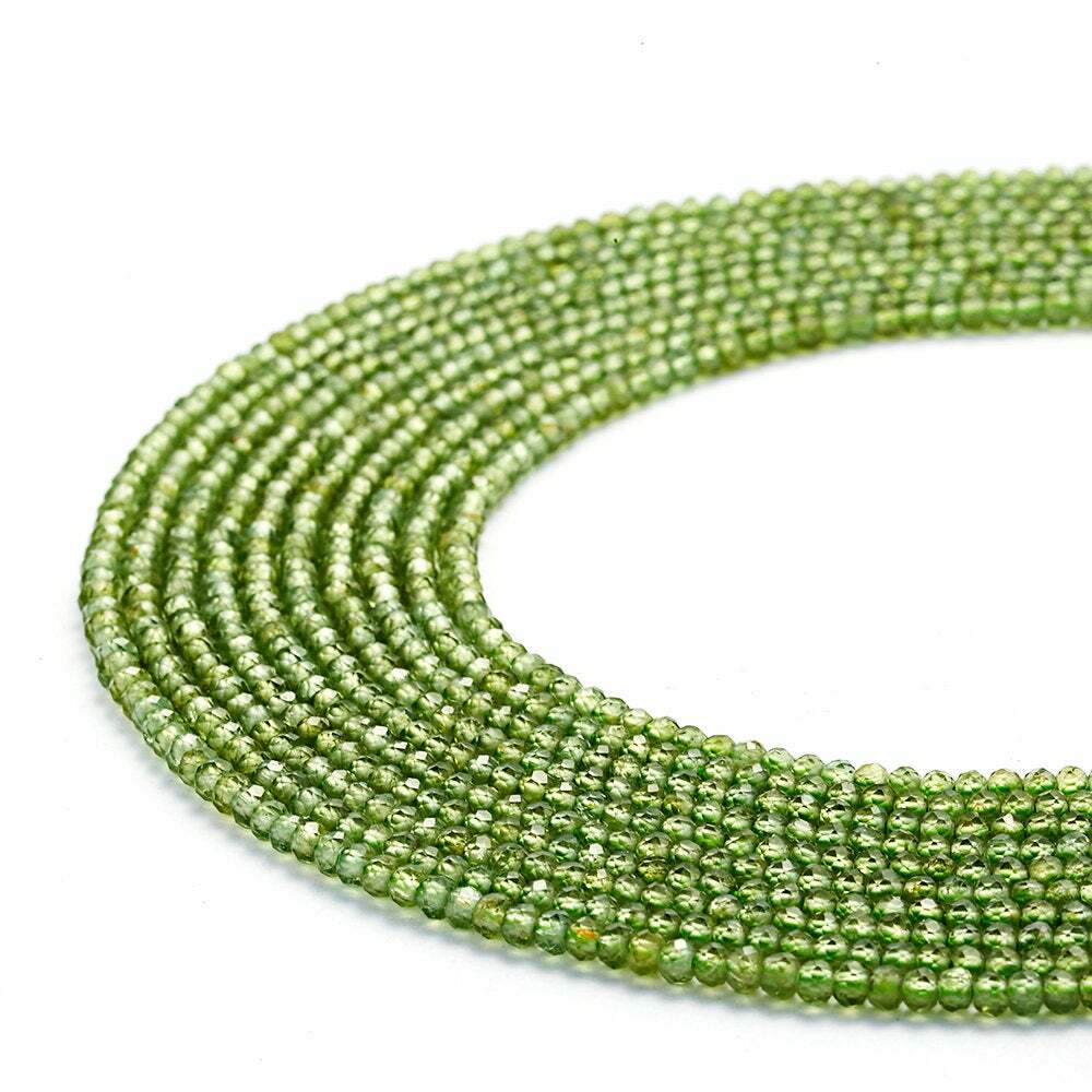 Natural Peridot Faceted Round Beads 2mm 2.5mm 3mm 3.5mm 4mm 5mm 15.5″ Strand