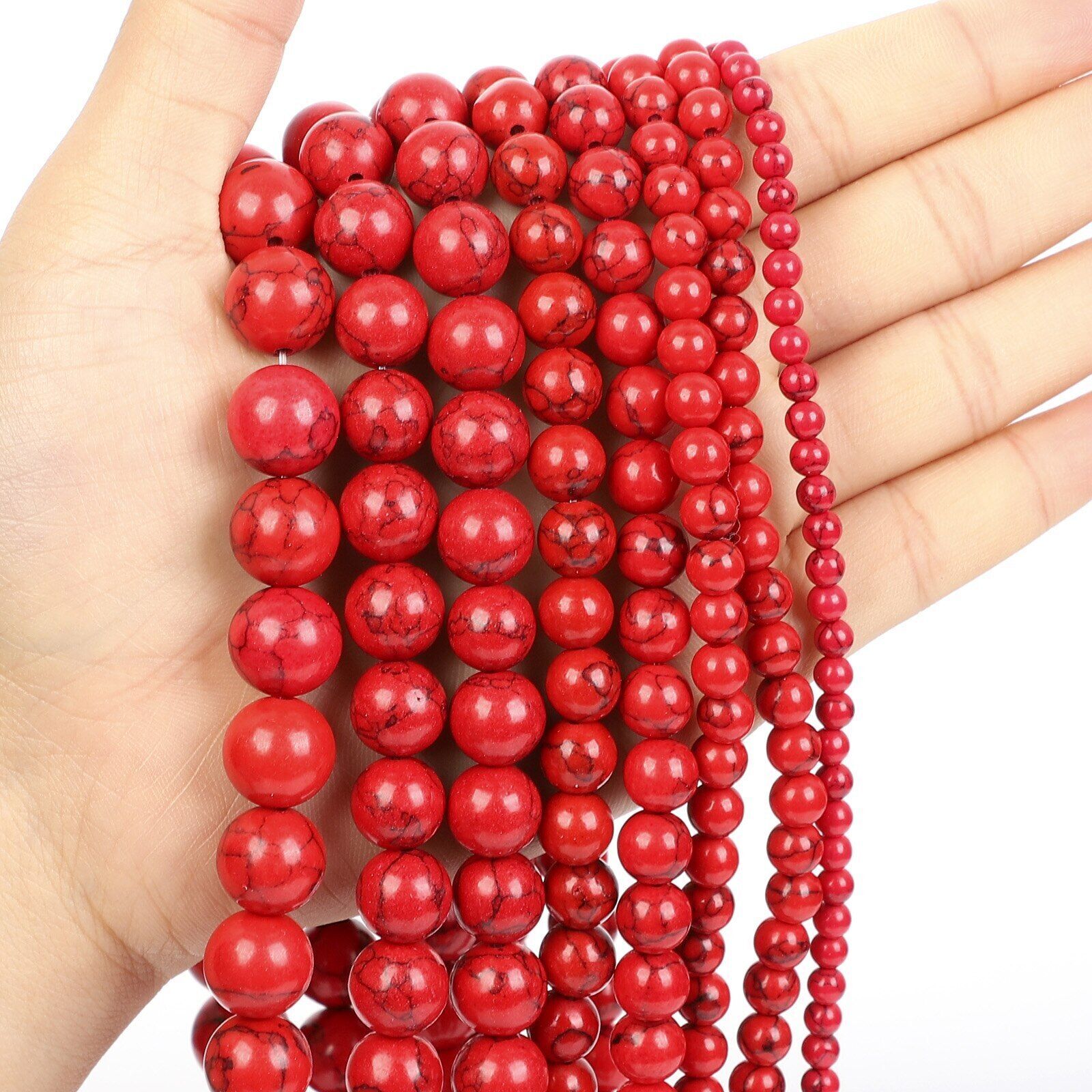 Natural Gemstone Round Spacer Loose Beads Jewelry Making 4mm 6mm 8mm 10mm 12mm
